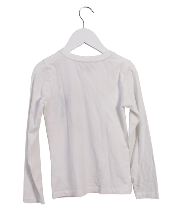 A White Long Sleeve Tops from Moschino in size 6T for girl. (Back View)