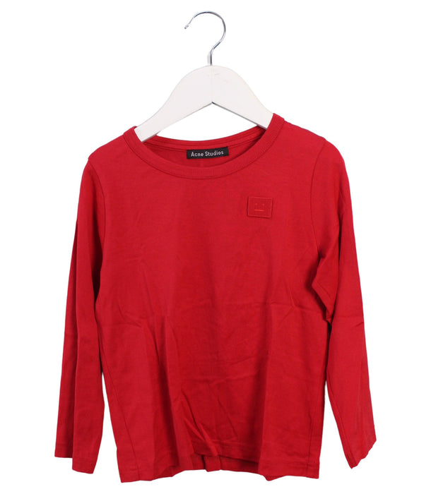 A Red Long Sleeve Tops from Acne Studios in size 4T for boy. (Front View)