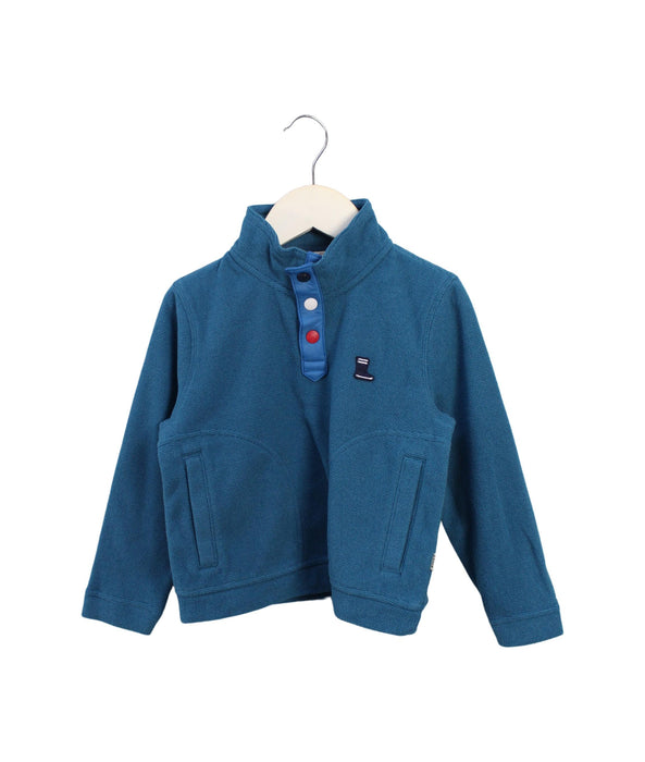 A Teal Buttoned Sweatshirts from Aigle in size 4T for boy. (Front View)