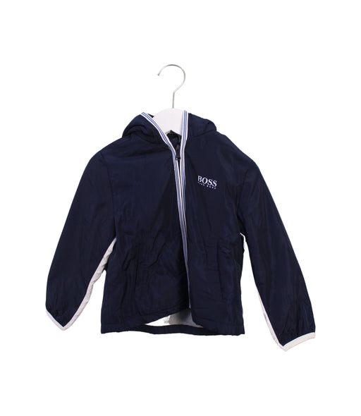 A Navy Lightweight Jackets from Boss in size 3T for boy. (Front View)