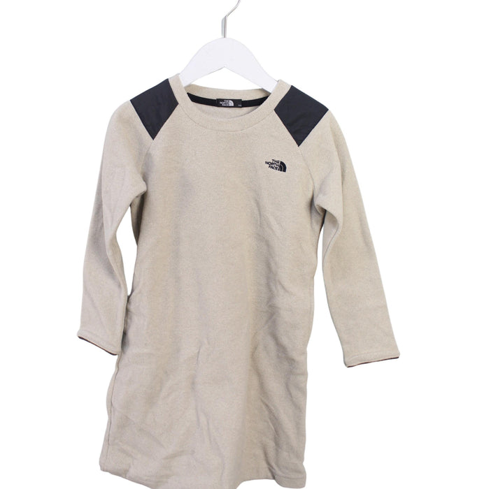 A Beige Sweater Dresses from The North Face in size 4T for girl. (Front View)