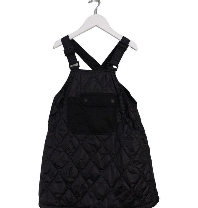 A Black Overall Dresses from little Mo & Co. in size 5T for girl. (Front View)