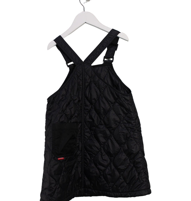 A Black Overall Dresses from little Mo & Co. in size 5T for girl. (Back View)