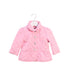 A Pink Puffer/Quilted Jackets from Ralph Lauren in size 6-12M for girl. (Front View)