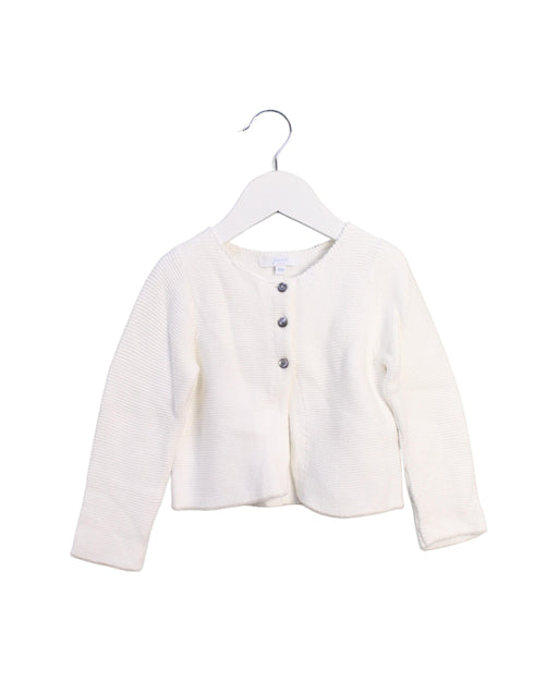 A White Cardigans from Jacadi in size 12-18M for girl. (Front View)