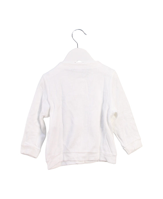 A White Cardigans from Petit Bateau in size 12-18M for girl. (Back View)
