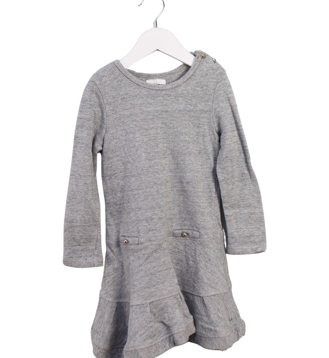 A Grey Long Sleeve Dresses from Chloe in size 4T for girl. (Front View)