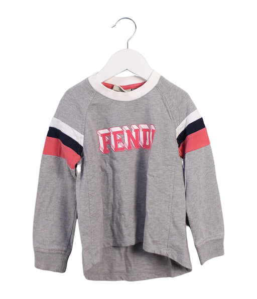 A Grey Crewneck Sweatshirts from Fendi in size 4T for boy. (Front View)