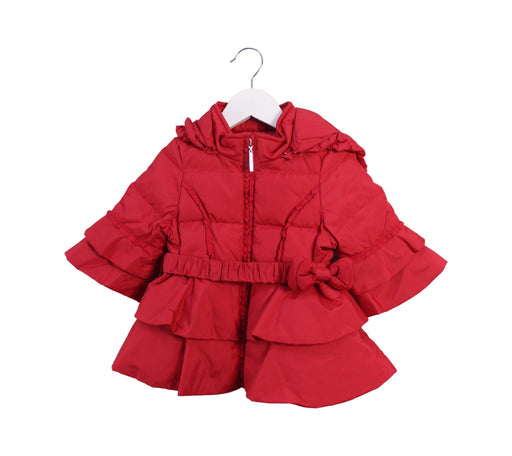 A Red Coats from Nicholas & Bears in size 6-12M for girl. (Front View)