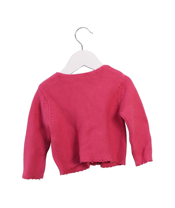 A Pink Cardigans from Jacadi in size 6-12M for girl. (Back View)