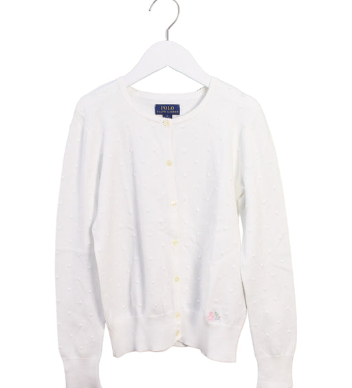 A White Cardigans from Polo Ralph Lauren in size 8Y for girl. (Front View)