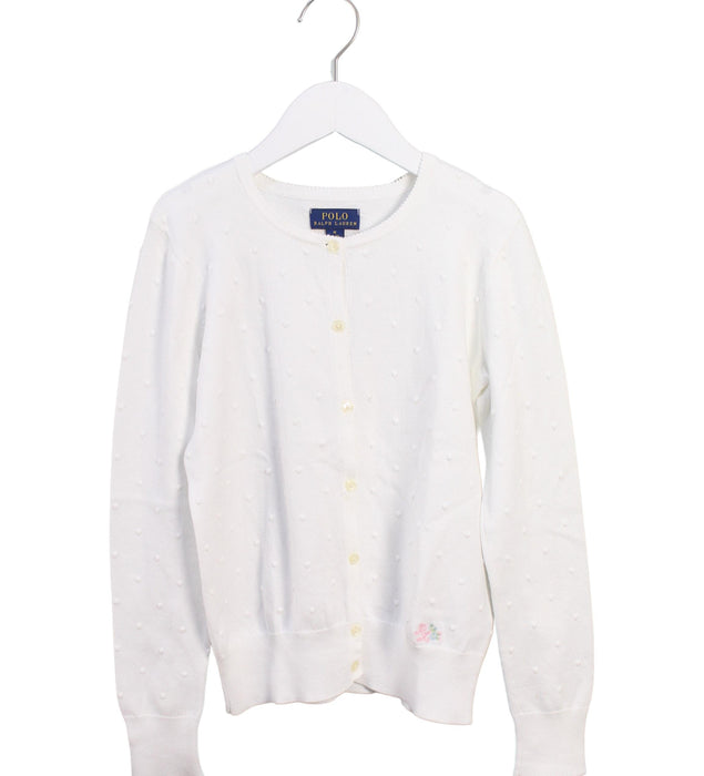 A White Cardigans from Polo Ralph Lauren in size 8Y for girl. (Front View)