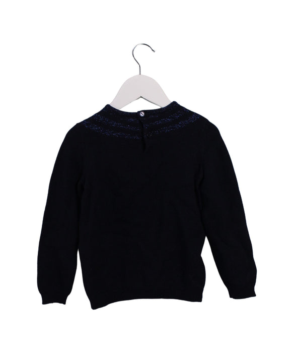 A Navy Knit Sweaters from Jacadi in size 4T for girl. (Back View)