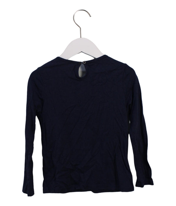 A Navy Long Sleeve Tops from Little Marc Jacobs in size 5T for girl. (Back View)