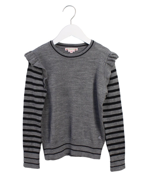 A Grey Knit Sweaters from Bonpoint in size 10Y for girl. (Front View)