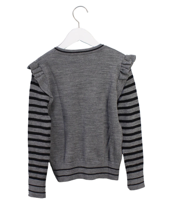 A Grey Knit Sweaters from Bonpoint in size 10Y for girl. (Back View)