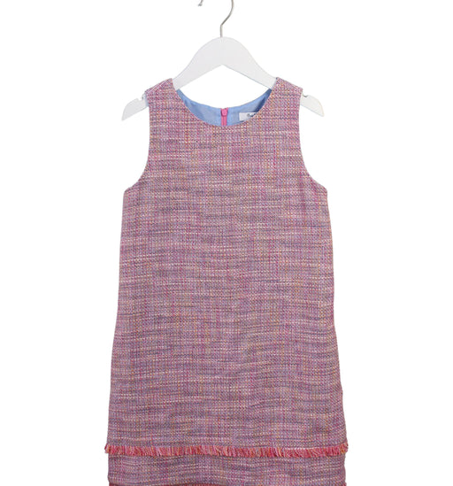 A Pink Sleeveless Dresses from Brooks Brothers in size 8Y for girl. (Front View)