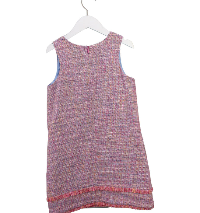 A Pink Sleeveless Dresses from Brooks Brothers in size 8Y for girl. (Back View)