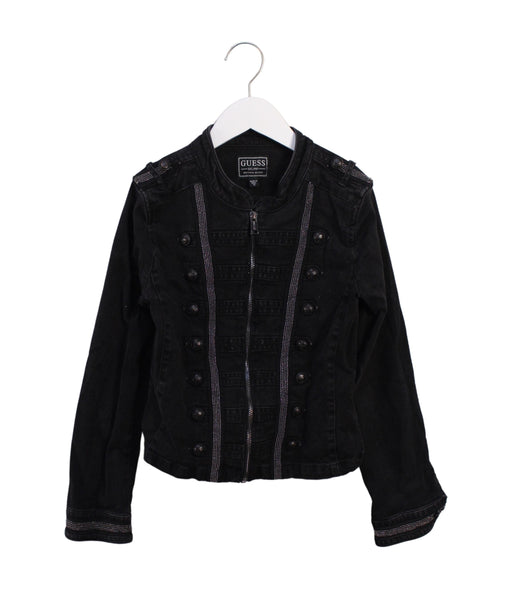 A Black Lightweight Jackets from Guess in size 12Y for girl. (Front View)