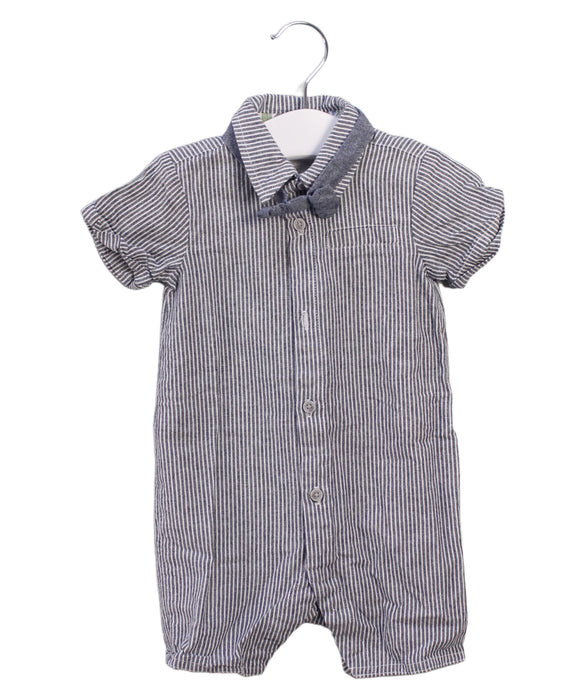 A Navy Short Sleeve Rompers from Mamas & Papas in size 6-12M for boy. (Front View)