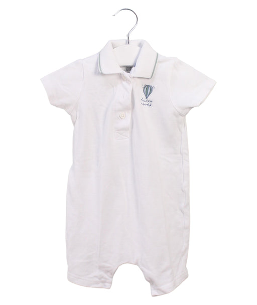 A White Short Sleeve Rompers from Mamas & Papas in size 6-12M for boy. (Front View)