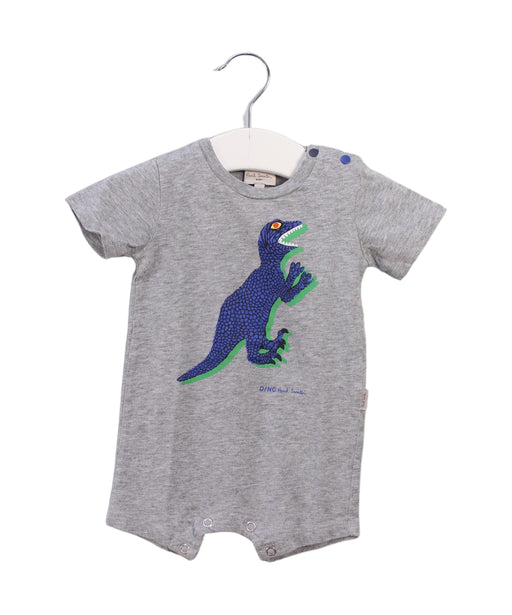 A Grey Short Sleeve Rompers from Paul Smith in size 0-3M for boy. (Front View)