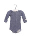 A Navy Long Sleeve Bodysuits from Petit Bateau in size 3-6M for boy. (Front View)