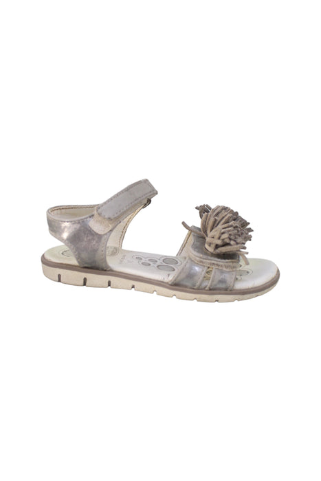 A Silver Sandals from Chicco in size 3T for girl. (Back View)