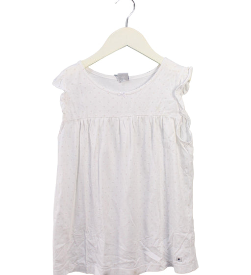 A White Sleeveless Tops from Petit Bateau in size 10Y for girl. (Front View)