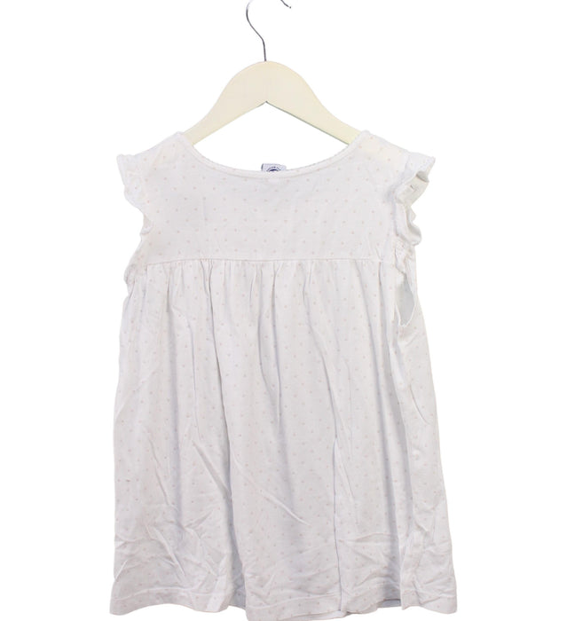 A White Sleeveless Tops from Petit Bateau in size 10Y for girl. (Back View)