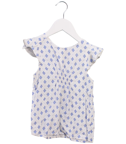 A White Sleeveless Tops from DPAM in size 4T for girl. (Front View)