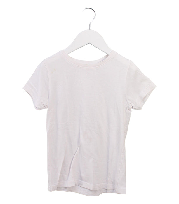 A White Short Sleeve T Shirts from DPAM in size 5T for girl. (Front View)