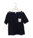 A Navy Short Sleeve Tops from Petit Bateau in size 8Y for girl. (Front View)