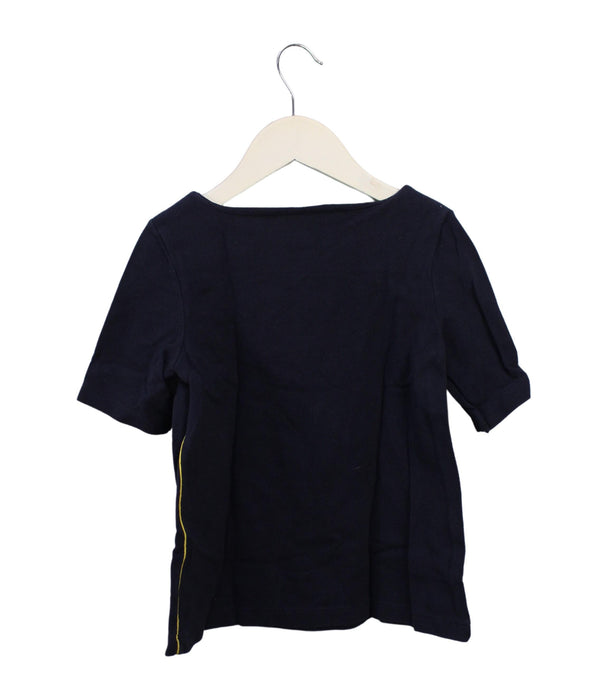 A Navy Short Sleeve Tops from Petit Bateau in size 8Y for girl. (Back View)