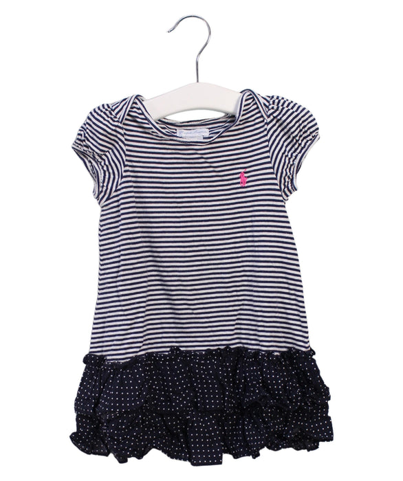 A Navy Dress Sets from Ralph Lauren in size 6-12M for girl. (Front View)