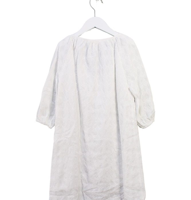 A White Long Sleeve Dresses from Excuse My French in size 8Y for girl. (Back View)