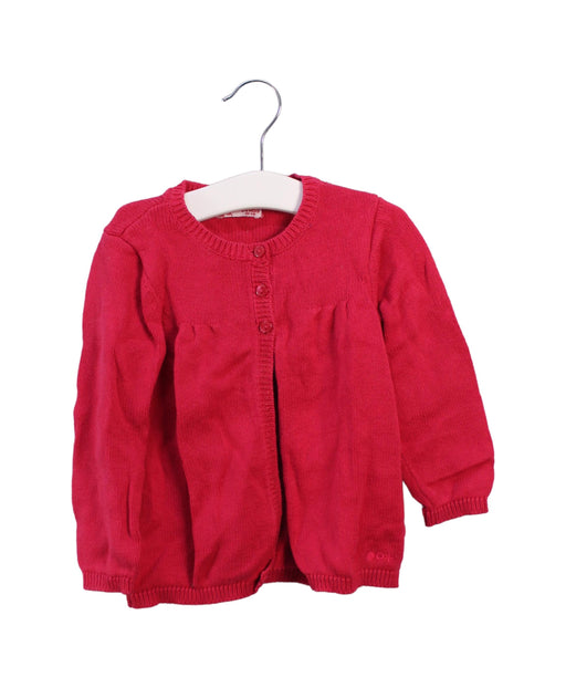 A Red Cardigans from DPAM in size 18-24M for girl. (Front View)