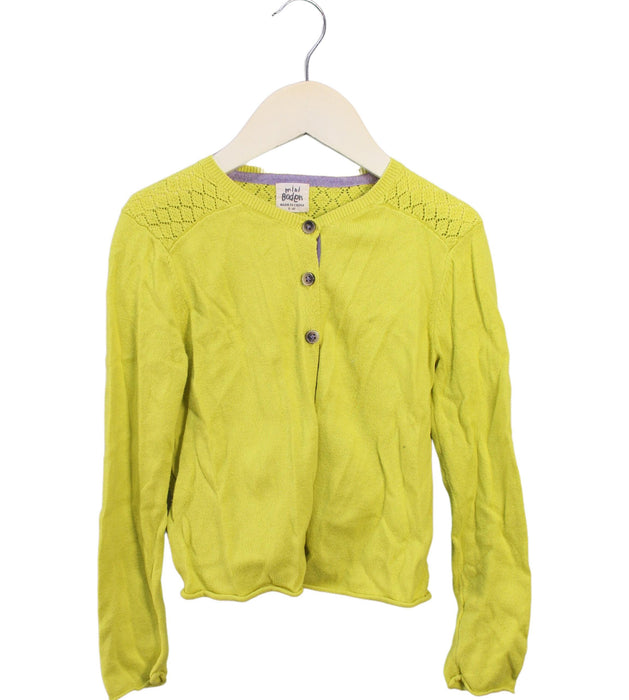 A Yellow Cardigans from Boden in size 5T for girl. (Front View)