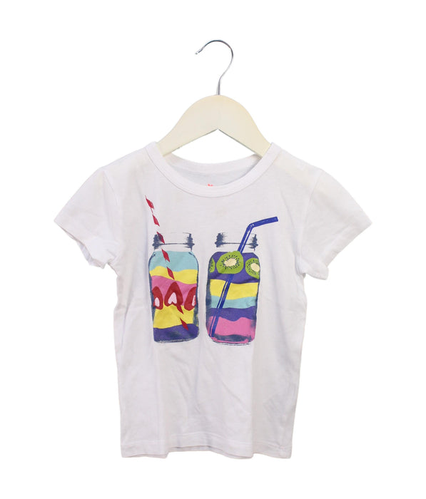 A White Short Sleeve T Shirts from Crewcuts in size 3T for girl. (Front View)