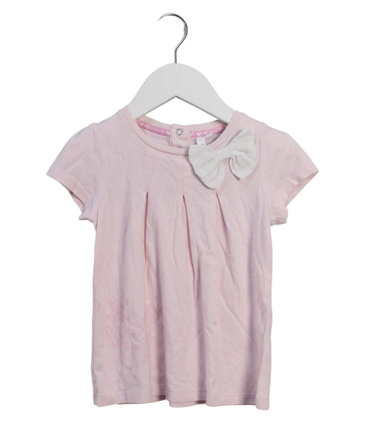 A Pink Short Sleeve Tops from ELLE in size 4T for girl. (Front View)