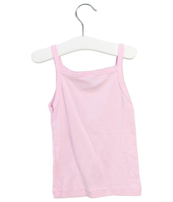 A Pink Sleeveless Tops from Petit Bateau in size 2T for girl. (Back View)