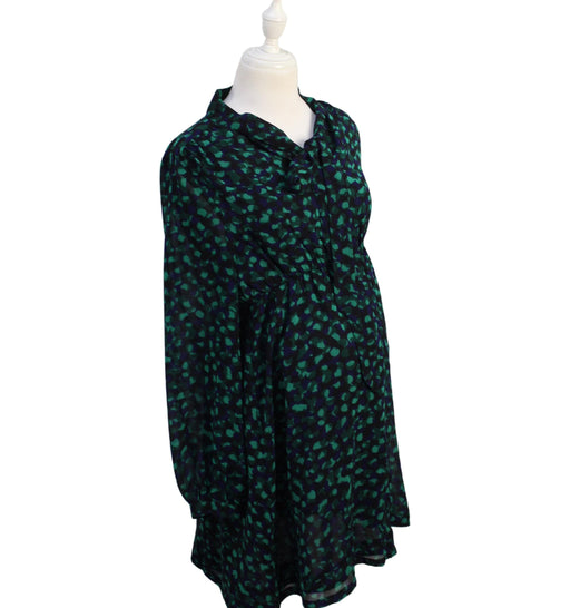 A Green Long Sleeve Dresses from Mayarya in size S for maternity. (Front View)