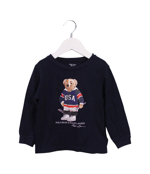 A Blue Sweatshirts from Ralph Lauren in size 2T for boy. (Front View)