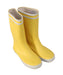 A Yellow Rain Boots from Aigle in size 9Y for girl. (Front View)