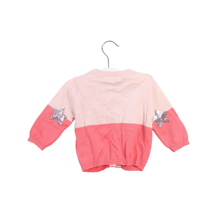 A Pink Cardigans from La Compagnie des Petits in size 3-6M for girl. (Back View)