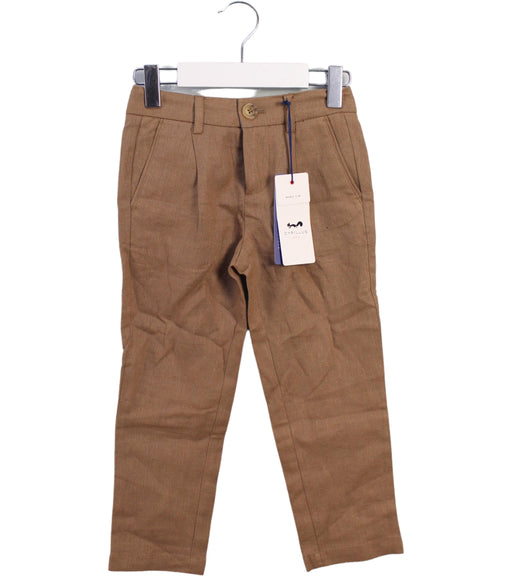 A Brown Casual Pants from Cyrillus in size 4T for boy. (Front View)