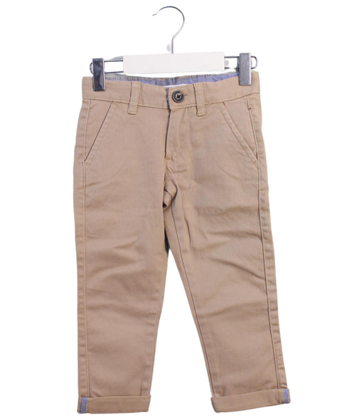 A Brown Casual Pants from Monoprix in size 3T for boy. (Front View)