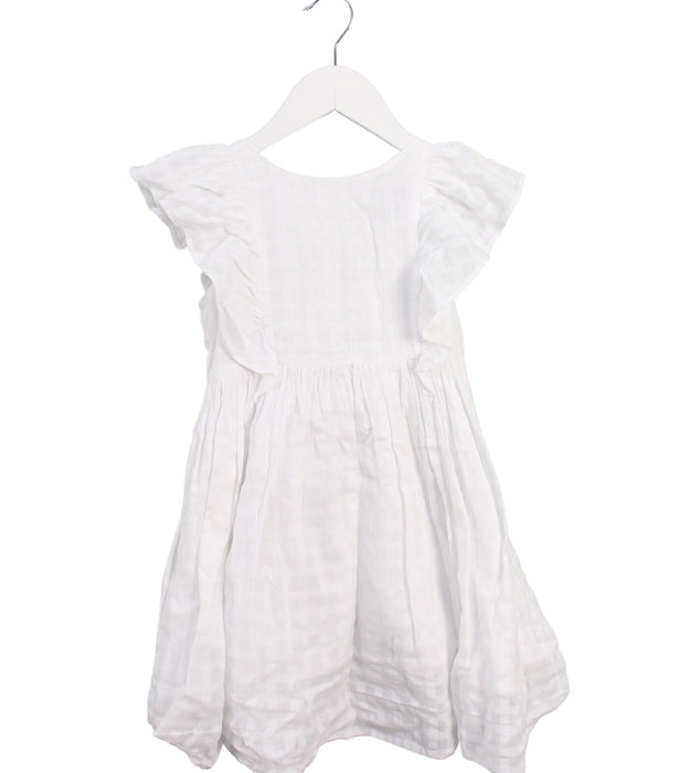 A White Short Sleeve Dresses from Polo Ralph Lauren in size 4T for girl. (Front View)