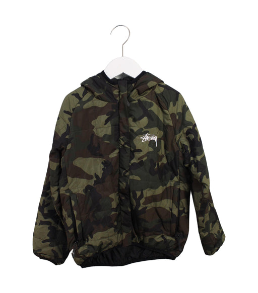 A Green Lightweight Jackets from Stussy in size 4T for boy. (Front View)