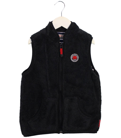 A Black Outerwear Vests from Miki House in size 7Y for boy. (Front View)